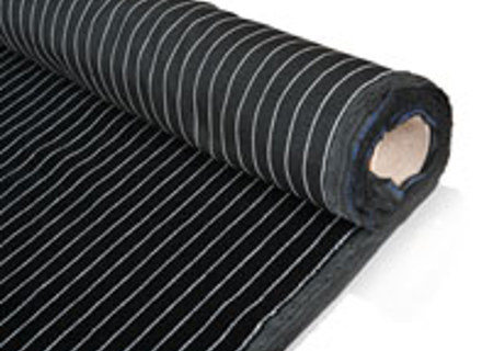 Nadelstreifen-Velours, 2x1,5 m, Schwarz/Weiß. Porsche 911, 924, 928, 944, 964 - PCG000000107BN