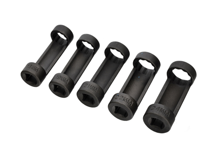 5-delige set moersleutels voor veerpootmoeren. - P7031