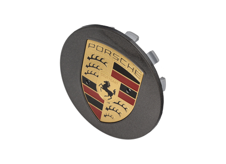 Radkappe Titan mit farbigem Porsche Wappen - 9P101149AOC6, 9P101149A, 9P1601149AOC6 Radkappe Titan mit farbigem Porsche Wappen - 9P101149AOC6, 9P101149A, 9P1601149AOC6