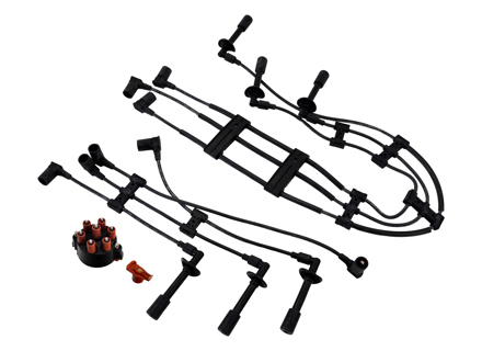Kit d'Allumage Câbles HT, Rotor, Capuchon d'Allumeur Porsche 911 3.2L 1985-89 - 91160201103, 91160201203, 91160201120, 93060290202, 93060291900