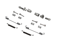 Kit ressorts pour mâchoires de frein à main. Porsche 9YA Cayenne - 99335207100, 298609723, 99735272101, 298609717, 97035272300, 298609715, PAB60958300, 958609279