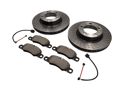 Ensemble plaquettes de frein avant et disques de frein. Porsche981 - 98135140101, 98135140201, 98135193904, 99160916500 Ensemble plaquettes de frein avant et disques de frein. Porsche981 - 98135140101, 98135140201, 98135193904, 99160916500