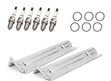 Zündkerzen- und Hitzeschutzblechsatz. Porsche 996 Carrera ab 2002 / 997.1 Carrera - 99917022390, 99970176141, 99610444502