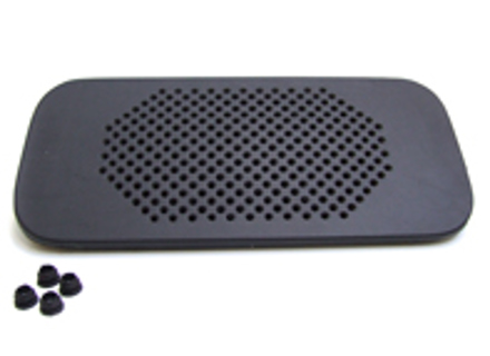 Loudspeaker leatherette lid cover, in Black. Porsche 911 70-74 - 91155204800709, 91155204803709