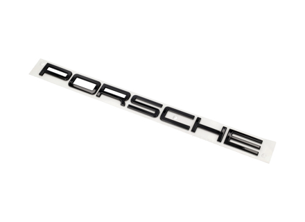 Inscriptions/Lettering Rear Lid Badge 'Porsche', High Gloss Black. Porsche 981 Boxster / Cayman 2015-16 - 99155923591 Inscriptions/Lettering Rear Lid Badge 'Porsche', High Gloss Black. Porsche 981 Boxster / Cayman 2015-16 - 99155923591