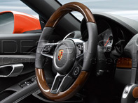 Multi-function Sports steering wheel in Mahogany. Porsche 991.2 / 718 Boxster / 718 Cayman - 99104440034A34, 99104440035A34, 99104440036A34, 99104440037A34 Multi-function Sports steering wheel in Mahogany. Porsche 991.2 / 718 Boxster / 718 Cayman - 99104440034A34, 99104440035A34, 99104440036A34, 99104440037A34