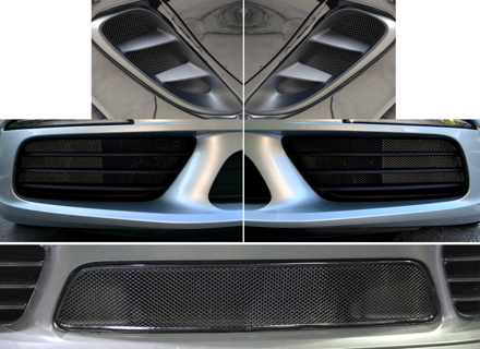 Kit rete metallica paraurti anteriore e prese d'aria laterali Porsche 718 S Kit rete metallica paraurti anteriore e prese d'aria laterali Porsche 718 S