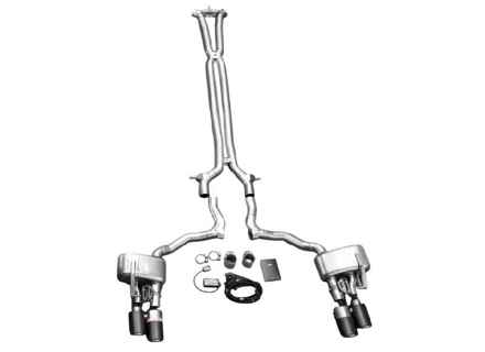 Slip-On Line titanium uitlaat en verbindingspijpset. Porsche 976 Panamera Turbo S E-Hybrid - 976253601, 976253601HY, 976253600, 976253600HY - S-PO/T/5H, L-PO/T/19