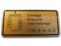 Sticker Firing Order. Porsche 911 69-78 / 930 75-77 / 914 - 90100650200 Sticker Firing Order. Porsche 911 69-78 / 930 75-77 / 914 - 90100650200