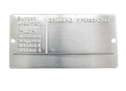 Chassis identification tag. Porsche 911 1981-89 - 92870111100