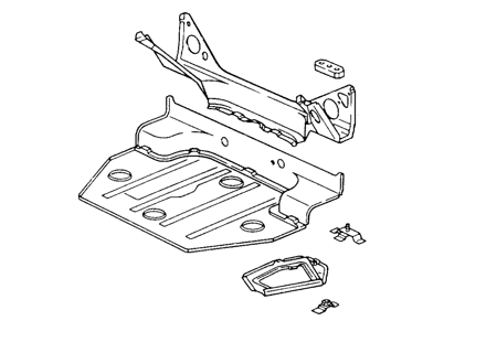 Reservewielbak (compleet). Porsche 964 - 96484105500GRV