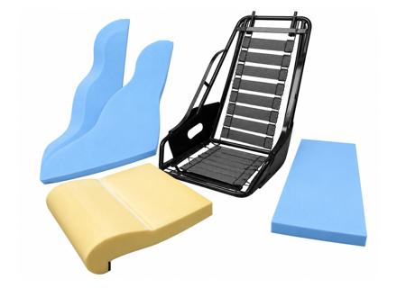 Kit de estructura y espuma para asientos Rallye, para cinturones de seguridad de 5 puntos. Porsche 911 / 964 / 914 1965-94