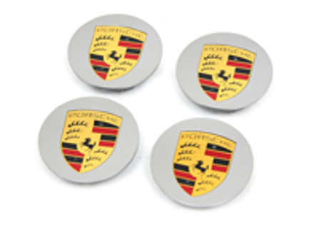 Wheel caps with coloured crest for Porsche (Set of 4) - 00004460707