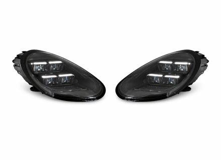 PDLS LED-Scheinwerfer-Upgrade im Matrix-Design für Links- und Rechtslenker. Porsche 987.1 Boxster / 987.2 Cayman - 98763116901, 98763116902, 98763117001, 98763117002, 98763116911, 98763116912, 98763117012, 98763117011 - 9872 420 009 LL, 9872 420 010 LL