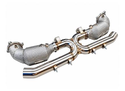 Collecteur d'échappement sport en X avec catalyseurs. Porsche 992.2 turbo - 992254470F - 9M992254470