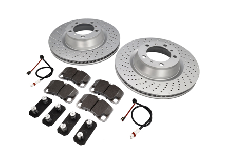 Brake Disc Package with Sport BREMBO Brake Pads Porsche 996 1997-04 - 07B31515, 99735240502ABS, 99735240502, 99735240602ABS, 99735240602, 99735208602, 99761275402