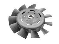 Ventilador/impulsor del alternador, fibra de carbono. Porsche 911 1978-89 / 930 Turbo 1975-77 - 93010601201, 93010601200