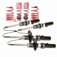 Bilstein B4 Damptronic Front & Rear Shock Absorber & VTF Adjustable Lowering Spring Porsche 981 Boxster / 981 Cayman / 991 / 718 Cayman / 718 Boxster - 98134304504, 98134304509, 98134304511, 98134304513, 98134304507, 982413029B, 982413031B, 982413031D, 982413031F - 23-276710