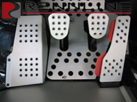 Rennline Aluminium 4 Piece Pedal Set Perforated. Porsche 914 Manual cars - P442112, P44.21.12 Rennline Aluminium 4 Piece Pedal Set Perforated. Porsche 914 Manual cars - P442112, P44.21.12