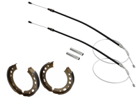 Handbremsseil, Führungsrohr und Bremsbackensatz. Porsche 997.1 / 997.2 - 99742414106, 99735299304