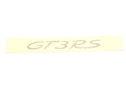 GT3 RS logo sticker, in White Gold Metallic. Porsche 997 GT3 - 99755923794539, 99755923794 GT3 RS logo sticker, in White Gold Metallic. Porsche 997 GT3 - 99755923794539, 99755923794