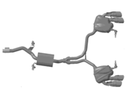 Sportuitlaatsysteem, met zwarte uiteinden. Porsche Macan II - 95B044210A Sportuitlaatsysteem, met zwarte uiteinden. Porsche Macan II - 95B044210A