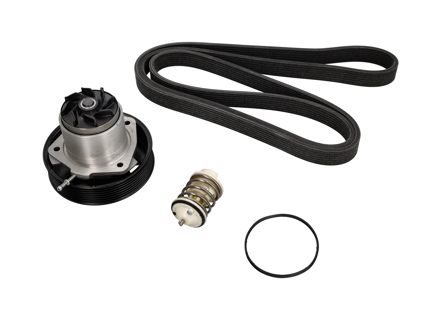 保时捷 958 Cayenne 3.6升水泵、皮带和恒温器组件 - 95810603304, 95810612602, 95810612601, 95810612600, WHT000863, 94610225230, 95810603303, 95810603302, 95810603301, 95810603300, 95510293300