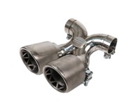 Fabspeed Maxflo TRUE X-Pipe With Dual Tips, Titanium. Porsche 981 Boxster / Cayman - FSPOR981DLTP, FSPOR981DLTCF, FSPOR981DLTB, FSPOR981DLTBR - FS.POR.981.DLTTI