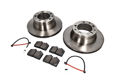 Bremsbeläge und Bremsscheibenpaket hinten. Porsche 944 S2 3.0L 16V 1989-91 Textar - 95135204105, 94461236502, 96435193903, 95135193908, 95135204102