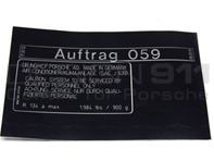 Sticker Air Conditioner. Porsche 996 / 997 - 95570114100, 95570114100 Sticker Air Conditioner. Porsche 996 / 997 - 95570114100, 95570114100