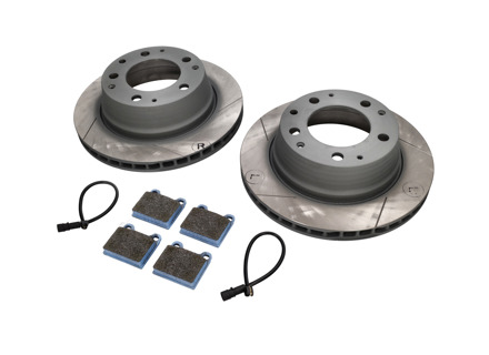 ACHTER Sport Remblokken en Gesleufde Remschijf Pakket. Porsche 911 3.2L 1984-89 - 91135295006, 91135295007