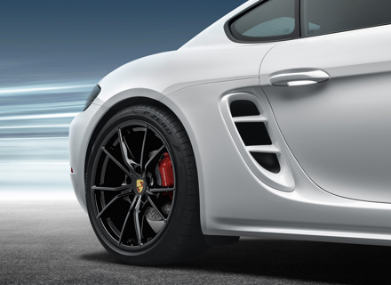 Set di finiture per prese d'aria laterali innescate. Porsche 718 Boxster/718 Cayman - 98204480030, 982853189OK1, 982853190OK1