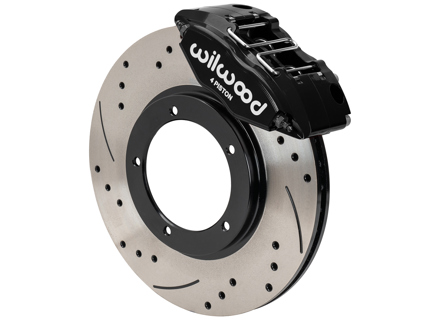 Kit étrier et rotor de frein avant Powerlite avec disques ventilés, percés et fendus. Porsche 911 1969-73 Wilwood - 477405083D, 477405083A, 91135104120, 90135104116, 91135190700, 91135190800, 90135197510, 90135197610, 91135193500, 91135193600 - 140-16946-D, 140-16946-DR, 140-16946-DY