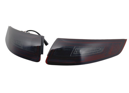 Indicator unit rear, Smoked / Red with LED bulbs for Porsche 997