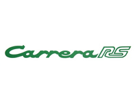 Rear lid 'CARRERA RS' sticker, in Green. Porsche 911 72-73 - 91155903603, 91155903602