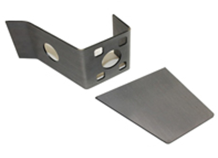 Soporte de bisagra de puerta, superior con placa de refuerzo. Porsche 356 PRE-A - 35649712, 35649711