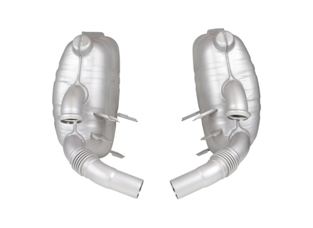 Pot d'échappement style OE sport avec homologation TÜV/CEE Porsche 996 C2 / C4 / C4S 1997-05 - 1620602210, 96330S, 99611121000, 96.330S, 705332040, 99611112155, 99611112156, 99611112157, 99611112255, 99611112256, 99611112257, 99611113154, 99611113157, 99611113168, 99611113254, 99611113257, 99611113268 - 96.330S, 1620602210