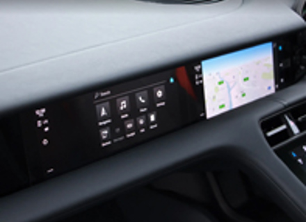 Anzeigeeinheit und Bedienfeld mit 'Touchscreen'. Porsche Taycan RHD - 9J1919599F, 9J1919599M