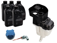 Engine coolant expansion tank kit with sensor. Porsche 986 Boxster / 987.1 Boxster 1997-06 - 99610614708, 99610614703, 99610614704, 99610614705, 99610614706, 99610614707