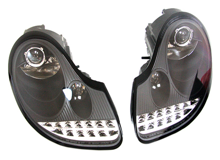 Faro con lampadine a LED NERO. Porsche 996 / Boxster 986 con guida a sinistra - 99663115701, 99663115801, 98663113117, 98663113217, 99663116301, 99663116401 - DP204-B Faro con lampadine a LED NERO. Porsche 996 / Boxster 986 con guida a sinistra - 99663115701, 99663115801, 98663113117, 98663113217, 99663116301, 99663116401 - DP204-B