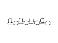 Intake manifold housing gasket. Porsche 958 Cayenne 4.2 Diesel - 95811024710, 482.230 - 482.230 Intake manifold housing gasket. Porsche 958 Cayenne 4.2 Diesel - 95811024710, 482.230 - 482.230