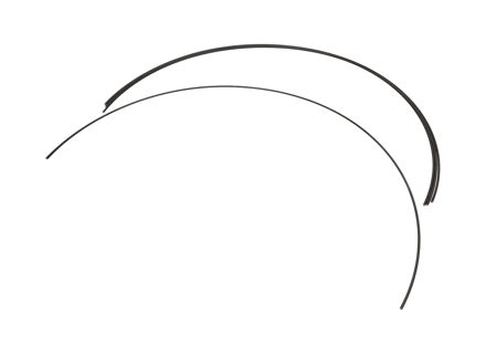 Juego de 4 arcos para el revestimiento del techo del Porsche 356A T2 / 356B / 356C - 64455551100, 64455551300 - PRS153