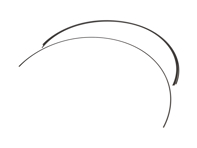 Juego de 4 arcos para el revestimiento del techo del Porsche 356A T2 / 356B / 356C - 64455551100, 64455551300 - PRS153