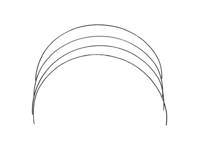 Juego de 4 arcos para el revestimiento del techo del Porsche 356A T2 / 356B / 356C - 64455551100, 64455551300 - PRS153 Juego de 4 arcos para el revestimiento del techo del Porsche 356A T2 / 356B / 356C - 64455551100, 64455551300 - PRS153