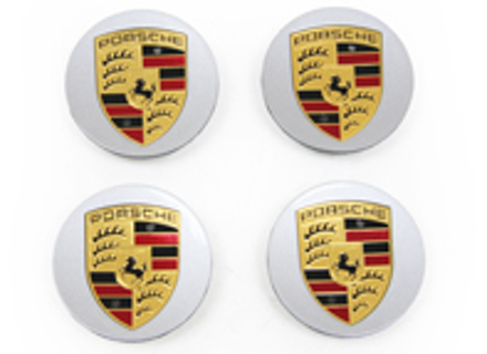 Wieldoppen met gekleurd embleem voor Porsche Macan (set van 4) - 00004460713, 00004460513 Wieldoppen met gekleurd embleem voor Porsche Macan (set van 4) - 00004460713, 00004460513