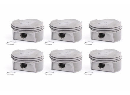 Engine pistons SET OF 6. Porsche 997.2 3.8L / 991.1 3.8L / 981 Boxster Spyder / 981C Cayman GT4 - MAHLE MA1.01 / MA1.03 - 9A110393800, 9A110303800, 9A110303803, 9A110303809, 9A110393700, 503 PI 00112 000 - 503 PI 00112 000