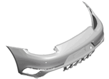 Achterbumper auto's met parkeerhulp Porsche 991.2 Turbo - 99150592301