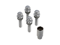 Kit de boulons de roue verrouillables (extra longs). Chromé pour Porsche - 99736198009, PAF009593, 99136105700, WHT006980C, WHT006980A, 9A700698000