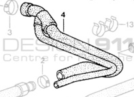 Oil Tank to Crancase Bleeding Pipe. Porsche 964 Turbo - 93010739703, 93020704301, 93020704302 Oil Tank to Crancase Bleeding Pipe. Porsche 964 Turbo - 93010739703, 93020704301, 93020704302
