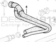 Oil Tank to Crancase Bleeding Pipe. Porsche 964 Turbo - 93010739703, 93020704301, 93020704302